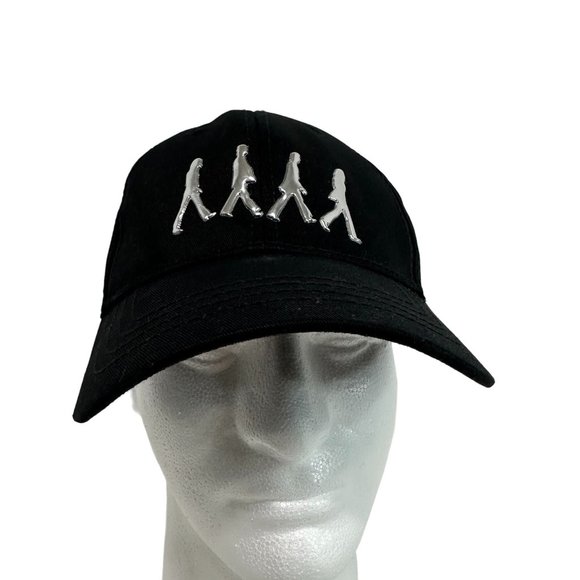 The BEATLES ABBEY ROAD Hat Metal Silhouette 2008 Black Apple Strapback Cap - Picture 1 of 10